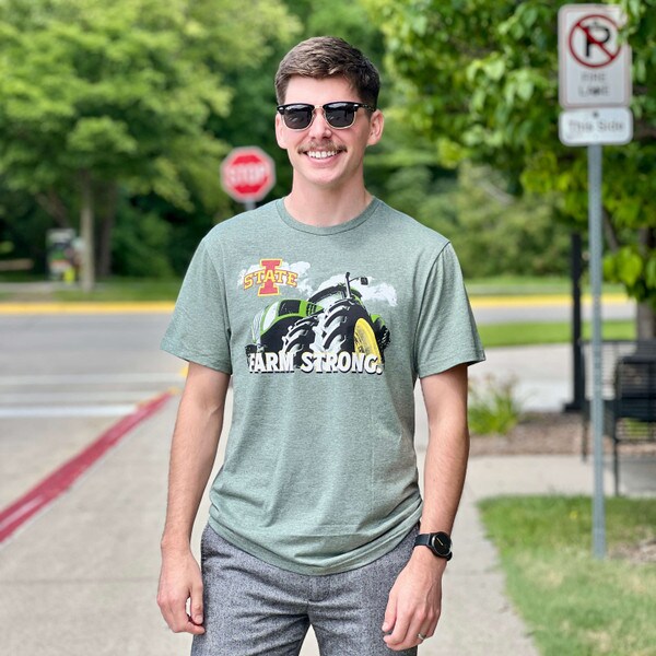 College House I-State Farm Strong Tractor Green T-shirt